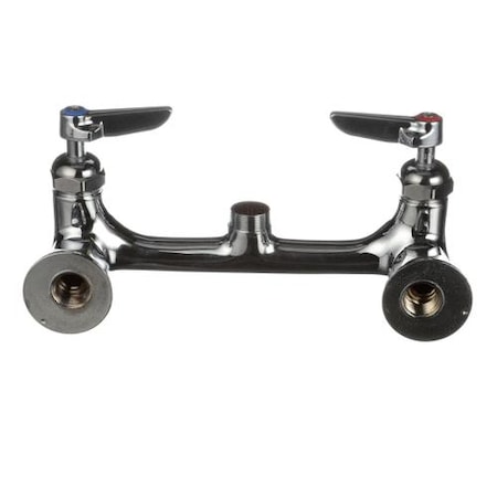 T&S Brass 8 Wall Mount Mixing Faucet, Sc-Cerama Cartridges,  B-0230-CR-LN